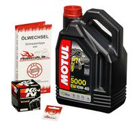 Yamaha FZ1 /Fazer /GT, 06-15, RN16, Motul 10w40 Öl, K&N Ölfilter Motorölset