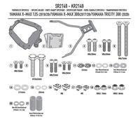 Givi Monolock/monokey Top Case Rear Rack Yamaha X-max 125/300&tricity 300 One Size Black (Herstellerartikelnummer: SR2149)