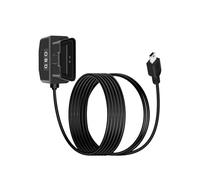 YANBORONSN OBD Stromkabel für Dash Camera, OBD2 zu USB Mini Adapter Hardwire Ladekabel mit Schalter Taste 24 Stunden Überwachung und Acc 2 Modus 12-24 V zu 5V/3A (3,5/11,5FT)