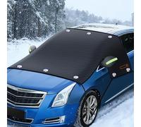 yaohaishao Auto Frontscheibenabdeckung für Ford Transit 2012 2013 2014 2015 2016 2017 2018, Faltbare Windschutzscheibenabdeckung für Winter Schnee UV- und Eisschutz,Bla-ck