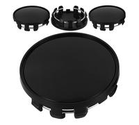YARNOW 4 Stück Schwarze Radnabenabdeckungen aus Abs Leichte und Stabile Radnabenkappen Ersatz für Alte oder Beschädigte Nabendeckel Passend für Auto Reifenfelgen mit 59mm