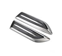 YBERLAOBAN 2 Stück Luftauslass Aufkleber für VW TAIGO TIGUAN 2000-2024, Schwarz Chrom Kotflügel Zierleisten, Sport Design Tuning Exterior Deko