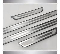 YBERLAOBAN 4×Edelstahl Einstiegsleisten Set für Mazda 2 3 6 CX-3 CX-30 CX-5 CX-50 CX-60 CX-7 CX-8 CX-9 MX-5 MX-30, Auto Einstiegsleisten Streifen Kratzfeste Einstiegsleisten Aufkleber