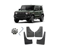 YCJB Auto Schmutzfänger Kotflugel für Suzuki Jimny JB64 JB74 2019-2023 Custom Vordere Hintere Spritzschutz Gümmi Kotflügelschutz Radabdeckungen Fender Mud Guard Flaps,4 StüCk,Schwarz