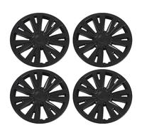 Yctze 4 Stück 19-Zoll-Radnabe für 2020-2023, Stilvolles Karo-Design, Kratzradabdeckungen (Matt-schwarz)