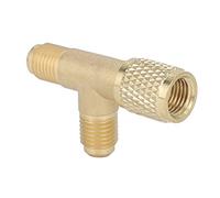 Yctze Schnellkupplungs-T-Adapter mit Ventil Messing / 4 Zoll SAE für Kältemittel R22 R12 R134 - und Sichere HVAC-Lösung