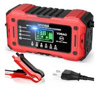 YDBAO Autobatterie Ladegerät 15A 12V Batterieladegerät LCD Display Temperaturkompensation Rekonditionierungsmodus Intelligentes Ladegerät Autobatterie für 12V Blei Säure AGM Gel LiFePO4 Batterien usw