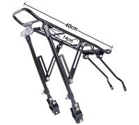 Yechiry Fahrradträger, Verstellbarer Gepäckträger aus Aluminiumlegierung, Fahrradträger mit Großer Kapazität Bis zu 80 Kg, Ideal für Rennräder, Mountainbikes und Fatbikes (Black)