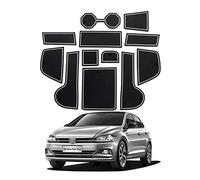 YEE PIN 2023 Taigo Polo AW Gummimatten V W Polo MK6 2018-2022 /Taigo Nivus 2021+ Zubehör Interieur rutschfeste Matten für Mittelkonsole Aufbewahrungsbox Polo AW Taigo Innenausstattung (Weiß)