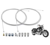 Yeeliv 2 Stück 2 m Universal-Brems- und Kupplungsbeschleunigungskabel, Reparatur-Set, Gaszug, Motorrad, Universal, mit Befestigungsschraube für Motorrad
