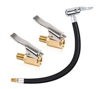Yeepeo Ventilverlängerung Set, 20cm Reifenfüller Schlauch mit 2 Stück 8mm Autoventil Hebelstecker Air Chuck Reifenfüllschlauch Autoventil Adapter für Auto Fahrrad Motorrad Kompressor