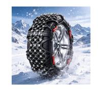 YFAURNDE Winterketten Auto, Schneereifen Ketten Universal, Fester Griff | Design mit Umfassender Abdeckung; KäLte und VerschleißFest; Einfach Zu Montieren(265/70R16)