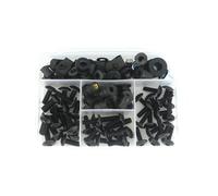 YFBH Verkleidungsschrauben Motorrad-Windschutzscheibe Für Suzuki GSX-R 750 (1988-1991) Komplettes Set Stahlclips Abdeckdichtung Befestigungsmaterial Verkleidungs Schrauben Satz(Schwarz)