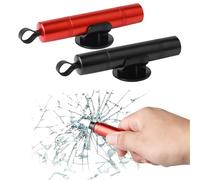 YFPOPONE Gurtschneider Notfallhammer, 2 Stück Sicherheitshammer Mit Gurtschneider, Notfallhammer Auto Für Notfälle, Auto Gurtschneider Schwarz/Rot, Erste Hilfe Set Auto Für Flucht Aus Fahrzeugen