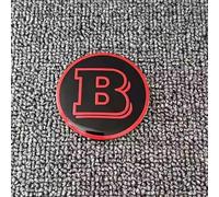 YIFANFENGSHUN 4 Stück Auto Nabendeckel Aufkleber für Smart Brabus, Wasserdicht Staubdicht Rostfrei Auto-Radnabenkappen Auto-Styling-Zubehör,75mm-D