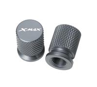 YIJIEBAO Motorrad-Rad-Reifen-Teile Ventilkappen Abdeckung Zubehör Passend for Yamaha Xmax 300 Xmax 400 Xmax 250 Xmax 125(Silver)