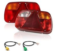 Yinaolan Anhänger Rückleuchten Halogen Set | 12V 13 Polig mit 7 Funktionen 2 * 30cm Kabelsatz Rücklicht Anhänger Beleuchtung für PKW LKW Boot Wohnwagen Transporter
