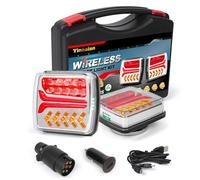 Yinaolan Kabellose Anhänger Rückleuchten LED Magnet LKW Rückleuchten kabellos, 12V 24V Universal, ECE-geprüft mit 7 poligem Stecker für Anhänger, LKW oder LKW