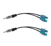 YINETTECH 2 Stück DAB-Splitter-Adapter DIN-Stecker auf Dual-Fakra-Stecker Autoradio-Antennen-Splitterkabel Fakra-Stecker auf DIN-Stecker Kabel RG174 Kompatibel mit Seat