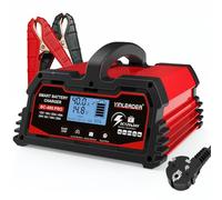 Yinleader Intelligentes Batterieladegerät, 40 A, 12 V/24 V, 20 A, LCD-KFZ-Ladegerät, Batteriehalter für AGM, Motorrad