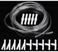 YIXISI 5m Scheibenwaschanlage Schlauch, Wischwasserschlauch Reparaturset, Automotive Isolierschlauch, Universal Mit 15 Stücke Schlauchverbinder, Transparent