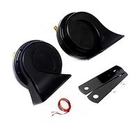 YIYIDA Autohupe Car Horn Autoschneckenhörner 130DB LKW-Hupe Lufthorn Doppeltonlautsprecher Schwarzes elektrisches Horn Hochton- und Tieftonhorn Wasserdichte Hupen für 12V Auto Motorrad Yacht usw