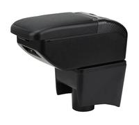 YJYWZH Compatible with Volkswagen POLO Armlehnen for VW POLO Mk5 6R Vento 2012-2018 Schwarz Leder Armlehne Auto Mittelkonsole Aufbewahrungsbox Innenausstattung Nachrustteile