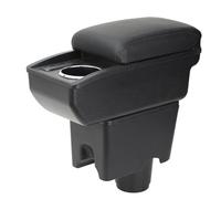 YJYWZH Compatible with VW UP Armlehnen 2009-2020 Auto Mittelkonsole Aufbewahrungsbox Armlehne Innenausstattung Armauflage Schwarz Leder Armstutze mit USB Anschluss