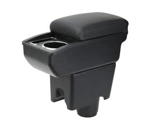 YJYWZH Compatible with VW UP Armlehnen 2009-2020 Auto Mittelkonsole Aufbewahrungsbox Armlehne Innenausstattung Armauflage Schwarz Leder Armstutze mit Getrankehalter
