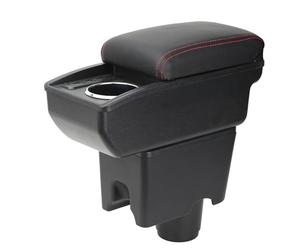 YJYWZH Compatible with VW UP Armlehnen 2009-2020 Auto Mittelkonsole Aufbewahrungsbox Armlehne Innenausstattung Armauflage Leder Armstutze mit USB Anschluss