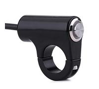 Ymiko 22mm 7/8 Zoll Motorrad Lenkerschalter Wasserdichter Lenker Scheinwerfer Bremsnebelscheinwerfer Switch ON/Off Schalter mit Kontrollleuchte für Motorradroller (Drucktaste, EIN-AUS, Schwarz)
