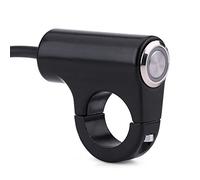 Ymiko 22mm 7/8 Zoll Motorrad Lenkerschalter Wasserdichter Lenker Scheinwerfer Bremsnebelscheinwerfer Switch ON/Off Schalter mit Kontrollleuchte für Motorradroller (non-locking)