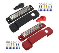 YOSADIER Kfz Anschlusskasten 12 Kanal Sammelschiene 12v 48v mit Edelstahl Klemmen Verteilerblock für Yachten Wohnmobile und Elektroinstallationen