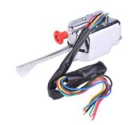 Yosoo Blinkerschalter Traktor 12V Universal Street Hot Rod Blinkerschalter für GM, Hella, Traktor - Chrom Säulenbefestigung - Klammer montiert - Silber - 16A - 192W - Manuell - 1 Stück