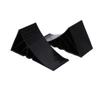 Yosoo Health Gear Robuste Schwarze Unterlegkeile, PE-Reifenblöcke mit Rutschfester Stabilität für PKW-Reiseanhänger, LKW-ATV