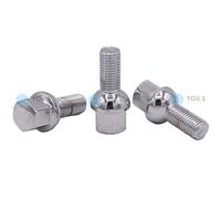 YOU.S Original RADSCHRAUBEN - M12 x 1,5 mm R12 Sechskant Kugelbund Gewinde 21mm (12 Stück)