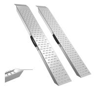 YRHome 2 Stück Alu Auffahrrampe 400 kg für Auto PKW & Anhänger Laderampen Rollstuhlrampe Anhängerrampe Motorradrampen Verladerampen 135 x 22,5 x 4,5 cm