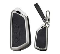 Ysbxitu Für VW Autoschlüssel Hülle Eui Leder-Fernbedienung Funkschlüssel passt für VW Golf 8 Seat Leon MK 4 Tarraco Ateca Octavia kratzfestes Schlüsselanhänger-Hülle Car keychain 3-Tasten A Schwarz