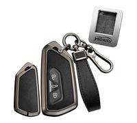 Ysbxitu Für VW Autoschlüssel Hülle Eui Metall-Fernbedienung Funkschlüssel passt für VW Golf 8 Seat Leon MK 4 Tarraco Ateca Octavia kratzfestes Schlüsselanhänger-Hülle Car Keychain A Schwarz
