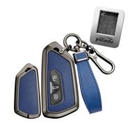 Ysbxitu Für VW Autoschlüssel Hülle Eui Metall-Fernbedienung Funkschlüssel passt für VW Golf 8 Seat Leon MK 4 Tarraco Ateca Octavia kratzfestes Schlüsselanhänger-Hülle Car Keychain A Blau