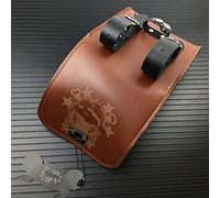 YSDSLS Straßenräder Motorrad Satteltaschen Leder Aufbewahrungswerkzeug Sissy Bar Seitentasche Taschen Motorradteile Universal Für Harley(Brown)