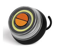 Yuanjoy 1 Stück V16 Warnleuchte, magnetischer Sockel, 360° LED-Notfallleuchte für Autos und Motorräder, wiederaufladbarer Akku, Blinkmodus, gelb, Dauerlicht, weiß