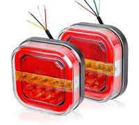 Yuanjoy 2 Stück Rückleuchten Anhänger LED Wasserdicht Neon LKW Rücklichter mit E-Prüfzeichen 12v 24v - Kompakt mit 5-Funktional für LKW Wohnwagen Van Traktor