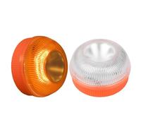 Yuanjoy 2 Stück V16 Notfallleuchte, magnetischer Sockel, 360° LED-Warnleuchte für Autos und Motorräder, wiederaufladbarer Akku, Blinkmodus, gelb, Dauerlicht, weiß