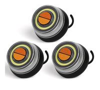 Yuanjoy 3 Stück V16 Warnleuchte, magnetischer Sockel, 360° LED-Notfallleuchte für Autos und Motorräder, Blinkmodus, Gelb, Dauerlicht, Weiß