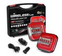 Yuanjoy LED Anhänger Rückleuchten Set, 12/24V Magnetische drahtlose LED Wasserdichte Rückleuchten, Rückleuchten Anhänger Beleuchtungs Set für LKW, Wohnwagen oder LKW, mit ECE EMV Zugelassen