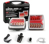 Yuanjoy Magnetische kabellose LED Rücklichter Anhänger Set, 12V KabelDynamische Anhänger Rücklichter, Rücklicht Auto Wohnwagen Wasserdicht mit E-Mark für Lkw, Boot, Wohnmobil