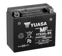 Yuasa SLA YTX20L-BS AGM-Motorradbatterie, wartungsfrei, 12 V, 18 Ah, Maße: 175 x 87 x 155 mm, kompatibel mit Harley Davidson XL, XLH 883 1997-2003
