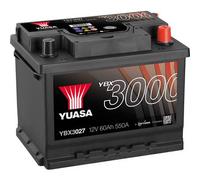 YUASA Autobatterie 62Ah 12V 550A YBX3027 YBX3000 DIN/ISO L2 Starterbatterie