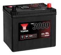 YUASA YBX3005 YBX3000 Autobaterie/Starterbatterie 60Ah 12V 500A DIN/ISO D23 Kompatibel mit OPEL Astra G Caravan T98 Astra G Classic Schrägheck T98 Astra G Classic Caravan F35 Monterey B M98, KIA